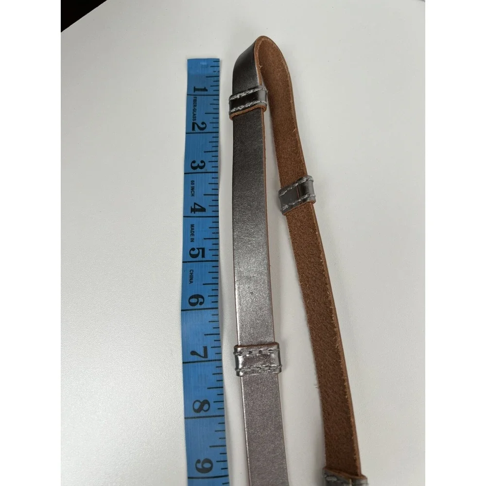 J. Jill  Silver Leather Wrap  Adjustable M/L Belt Approx 3/4 